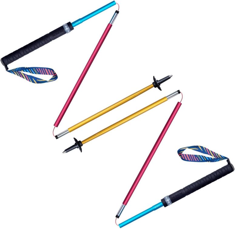 AONIJIE Folding Ultralight 7075 Aluminum Alloy Trekking Poles Quick Lock Trekking Hiking Pole Walking Stick